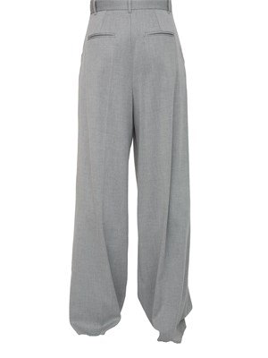 Pantaloni gessati Emme marella in tessuto grigio chiaro in DONNA