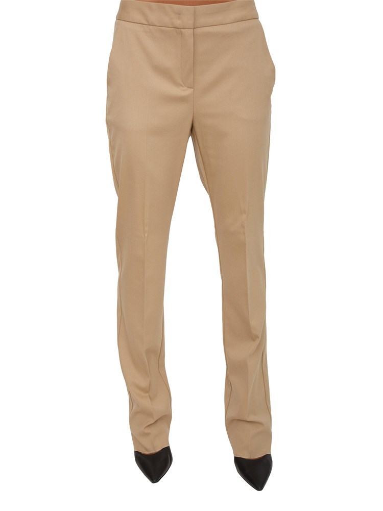 Pantaloni Emme Marella in misto lana stretch cammello