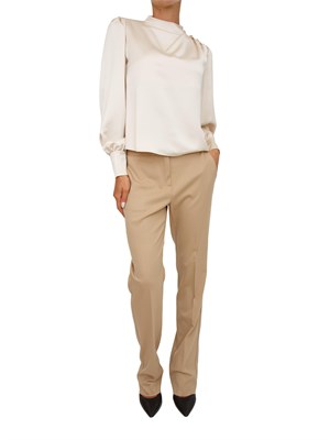 Pantaloni Emme Marella in misto lana stretch cammello in DONNA