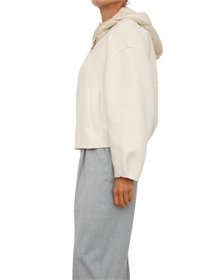 Giaccone bomber Emme Marella in misto lana bianco panna in DONNA