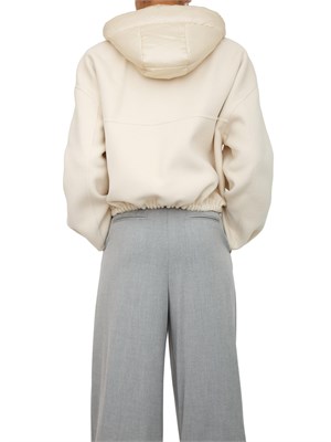 Giaccone bomber Emme Marella in misto lana bianco panna in DONNA