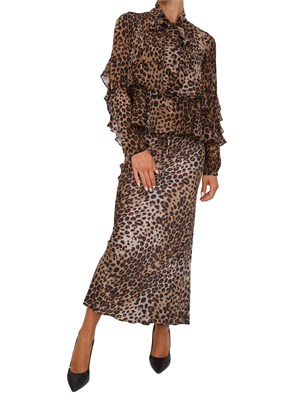 Gonna lunga Marella in twill di viscosa e stampa animalier in DONNA