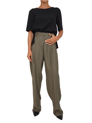 T-shirt Marella in envers satin nero in DONNA