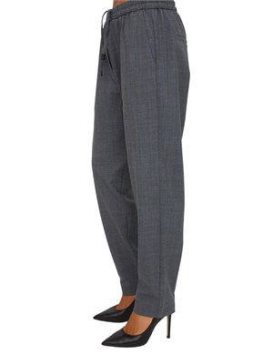 Pantalone slim fit Marella in misto lana grigio con tasche alla francese in DONNA