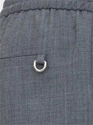 Pantalone slim fit Marella in misto lana grigio con tasche alla francese in DONNA