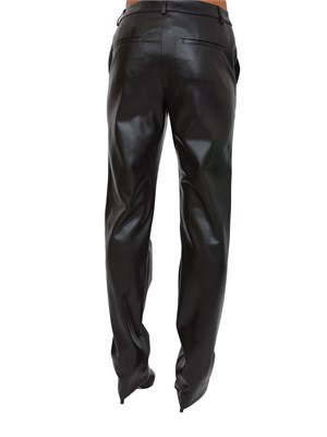 Pantalone Marella effetto pelle in jersey spalmato nero in DONNA