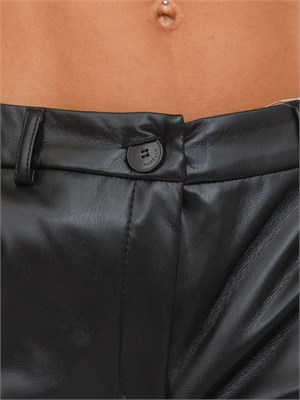 Pantalone Marella effetto pelle in jersey spalmato nero in DONNA