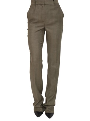 Pantalone Marella in saglia fluida verde in DONNA