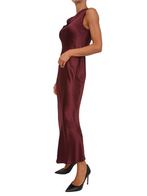Tubino midi Marella bordeaux effetto stropicciato in DONNA