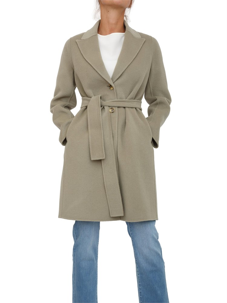 Cappotto Marella in misto lana verde