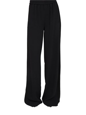 Pantalone Marella in crêpe envers satin nero in DONNA