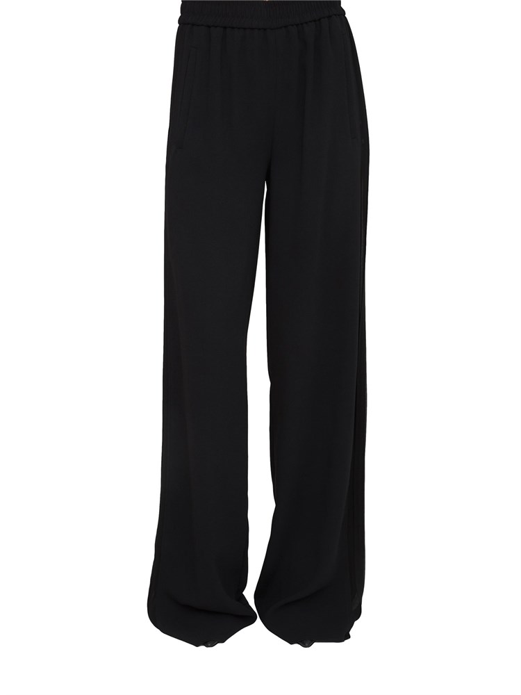 Pantalone Marella in crêpe envers satin nero