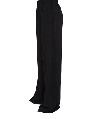 Pantalone Marella in crêpe envers satin nero in DONNA