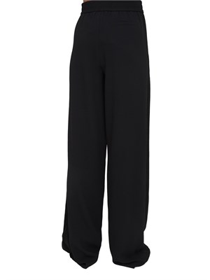 Pantalone Marella in crêpe envers satin nero in DONNA