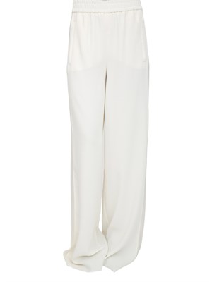 Pantalone Marella in crêpe envers satin bianco in DONNA