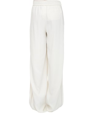Pantalone Marella in crêpe envers satin bianco in DONNA