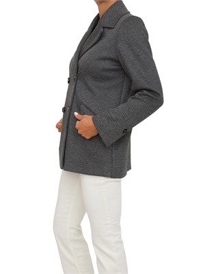 Cappotto giaccone doppiopetto Emme Marella in misto viscosa grigio in DONNA