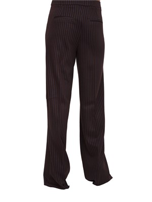 Pantaloni iBlues in jersey stretch marrone e fit ampio e dritto in DONNA