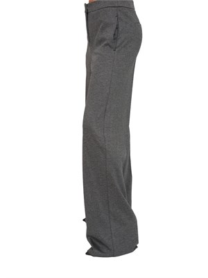 Pantaloni iBlues in jersey stretch grigio e fit ampio e dritto in DONNA