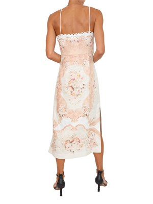 Abito longuette Twinset in lino stampato in DONNA