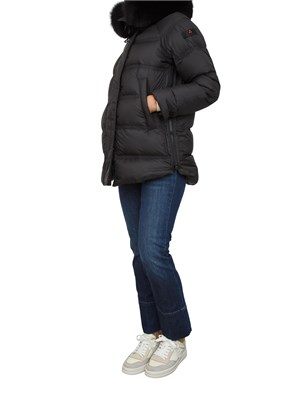 Piumino nero idrorepellente Peuterey in piuma d'oca con zip laterali in DONNA