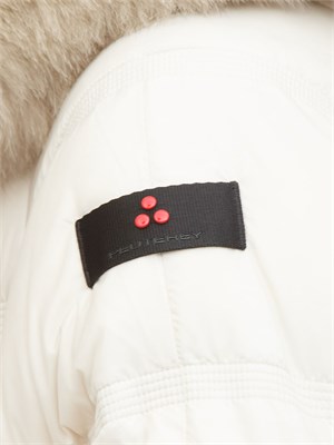 Piumino bianco idrorepellente Peuterey in piuma d'oca con zip laterali in DONNA