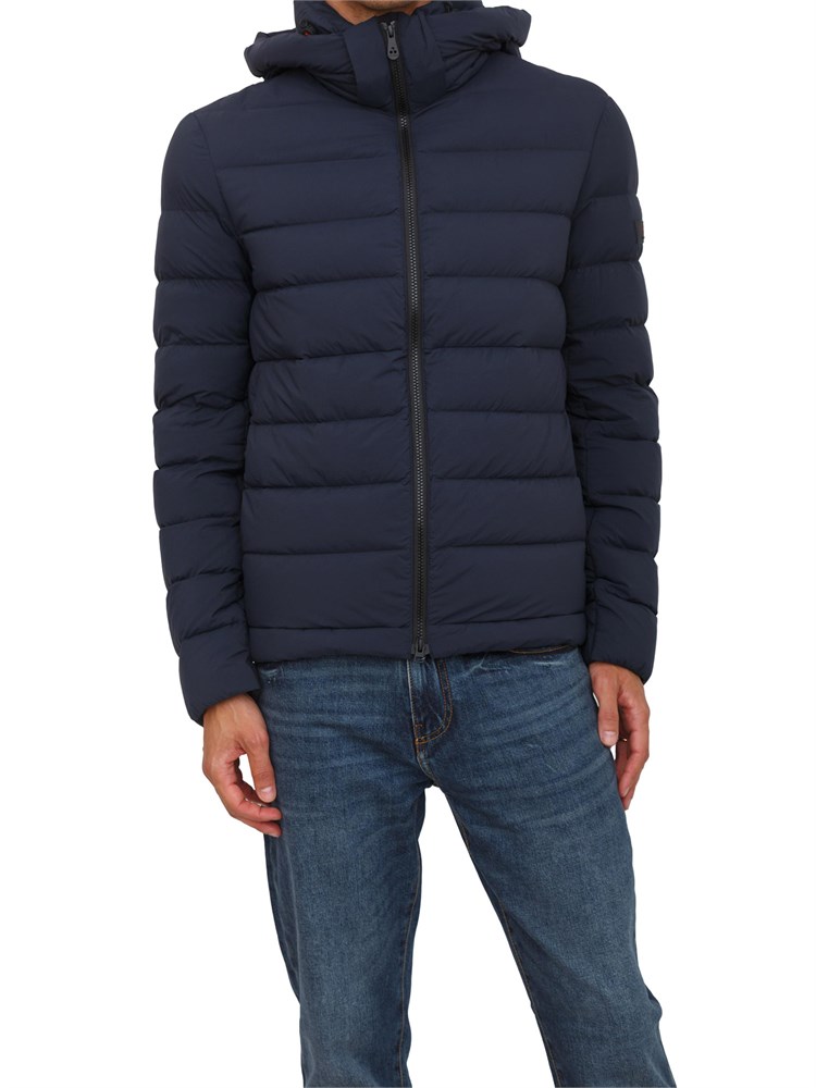 Piumino blu Peuterey in tela stretch