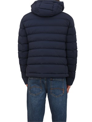 Piumino blu Peuterey in tela stretch in UOMO