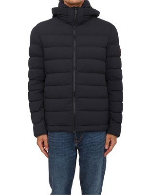 Piumino nero Peuterey in tela stretch in UOMO