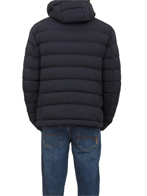 Piumino nero Peuterey in tela stretch in UOMO