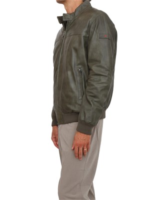 Bomber in pelle verde Peuterey effetto vintage in UOMO