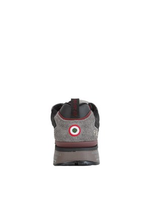 Sneakers Aeronautica Militare nylon ripstop nero e grigio in UOMO