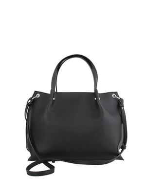 Borsa shopper Armani Exchange in ecopelle viola con pochette remoivibile in DONNA