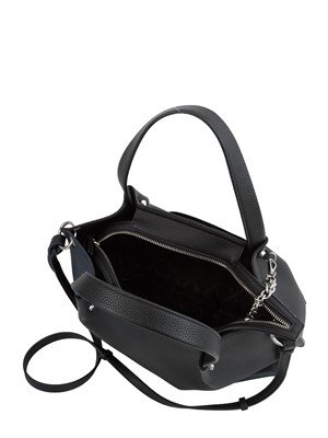 Borsa shopper Armani Exchange in ecopelle viola con pochette remoivibile in DONNA