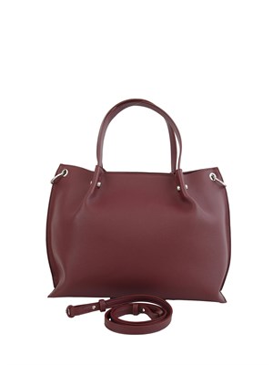Borsa shopper Armani Exchange in ecopelle viola con pochette remoivibile in DONNA