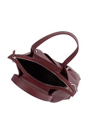 Borsa shopper Armani Exchange in ecopelle viola con pochette remoivibile in DONNA