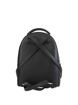 Zaino Armani Exchange in ecopelle nera colo logo applicato in DONNA