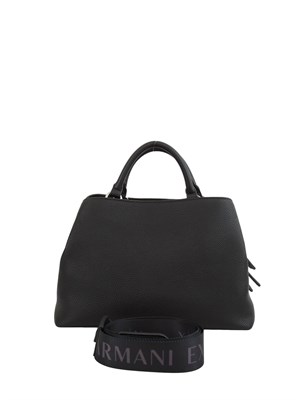 Borsa a mano Armani Exchange in ecopelle nera in DONNA
