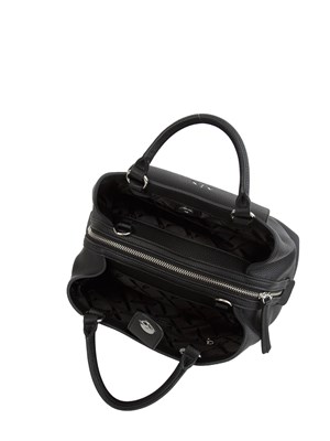 Borsa a mano Armani Exchange in ecopelle nera in DONNA
