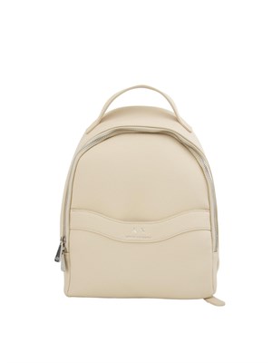 Zaino Armani Exchange in ecopelle avorio in DONNA