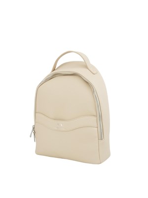 Zaino Armani Exchange in ecopelle avorio in DONNA
