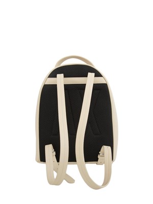 Zaino Armani Exchange in ecopelle avorio in DONNA