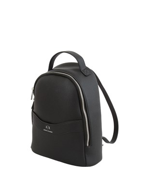 Zaino Armani Exchange in ecopelle nero in DONNA