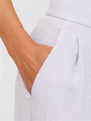 Pantaloni palazzo Twinset in cotone lilla in DONNA