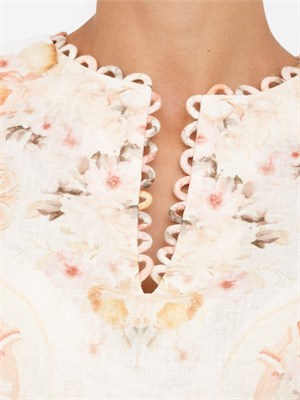 Top Twinset in lino stampato in DONNA