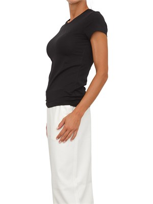 T-shirt donna Armani Exchange in cotone nero con logo strass in DONNA