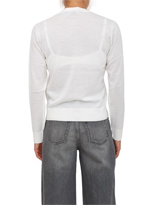 Maglia donna Armani Exchange in misto lana avorio con ricamo logo tono su tono in DONNA