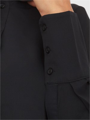 Camicia donna Armani Exchange in crepe di viscosa nero in DONNA