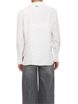 Camicia donna Armani Exchange in crepe di viscosa avorio in DONNA