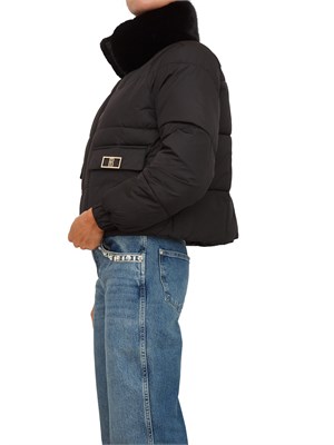 Piumino over Fracomina nero con zip centrale in DONNA